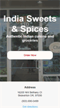 Mobile Screenshot of indiasweetsspices.com